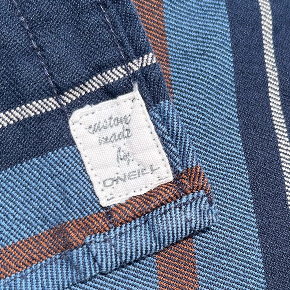 Men's O'Neill Flannel Multicolor Striped XL Grunge Surf 90s Rock PNW Boardwalk - Picture 6 of 13